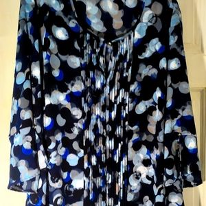 Silky print Roz & Ali Blouse Size 2x
